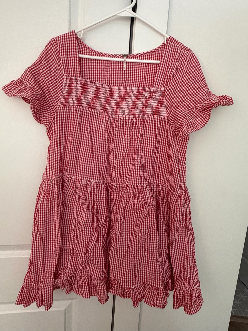 Free People Sadie gingham short dress